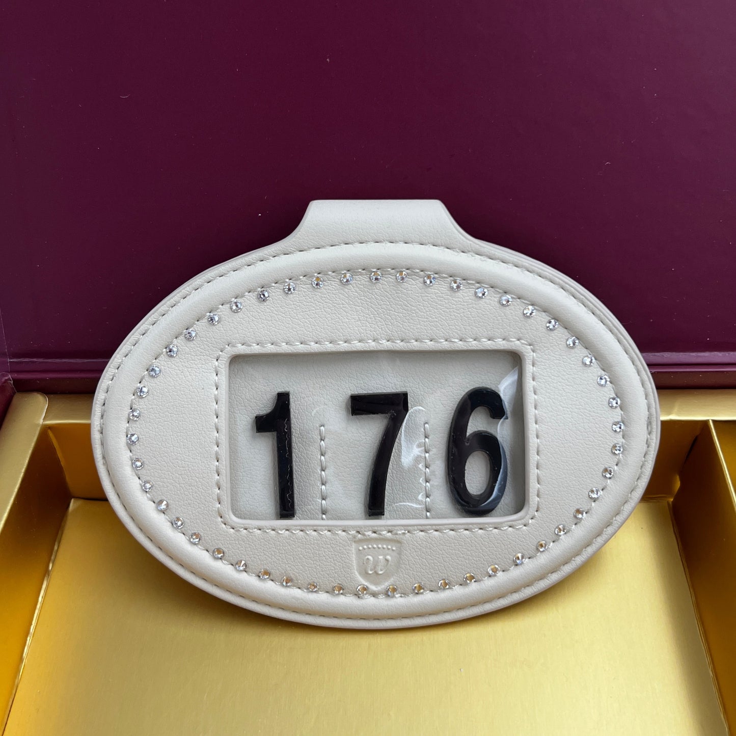 Startnummer in Ivory mit Swarovski